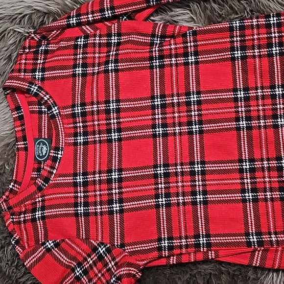 Laura Ashley Red Plaid Pajama Set - Picture 3 of 6